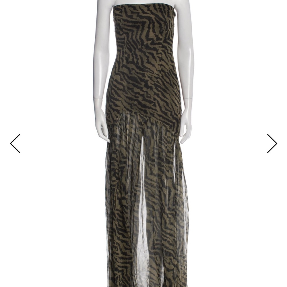 Retrofete Zebra Print Maxi Dress